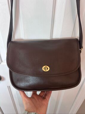 Vintage Coach City Bag Mahogany Brown Leather Handbag